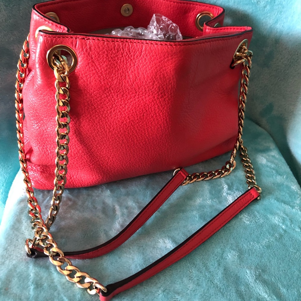 Michael Kors coral Crossbody/shoulder leather bag